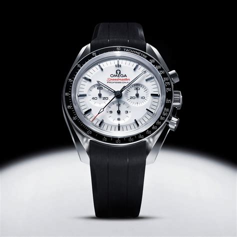 new white dial omega speedmaster|omega speedmaster white dial price.